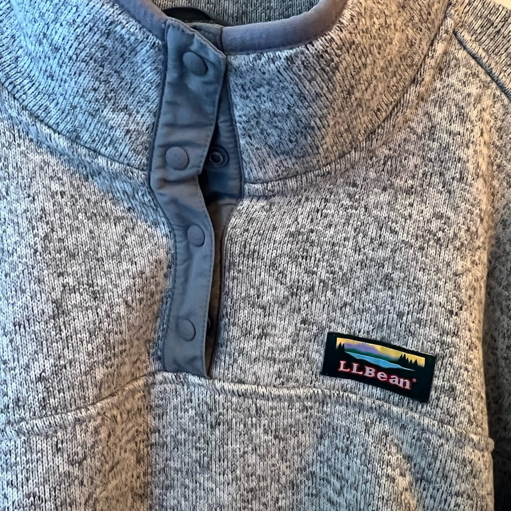 L.L Bean 3/4 Button Up Fleece - image 3
